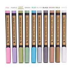 10-Piece: Metallic Paint Marker Pen Permanent