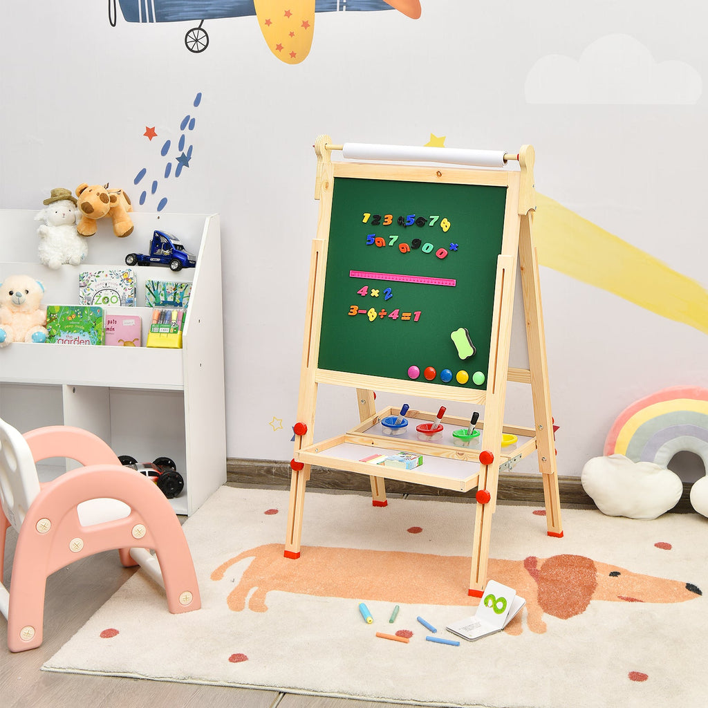 Kids Art Easel Double Sided Adjustable Drawing Board Paper ...