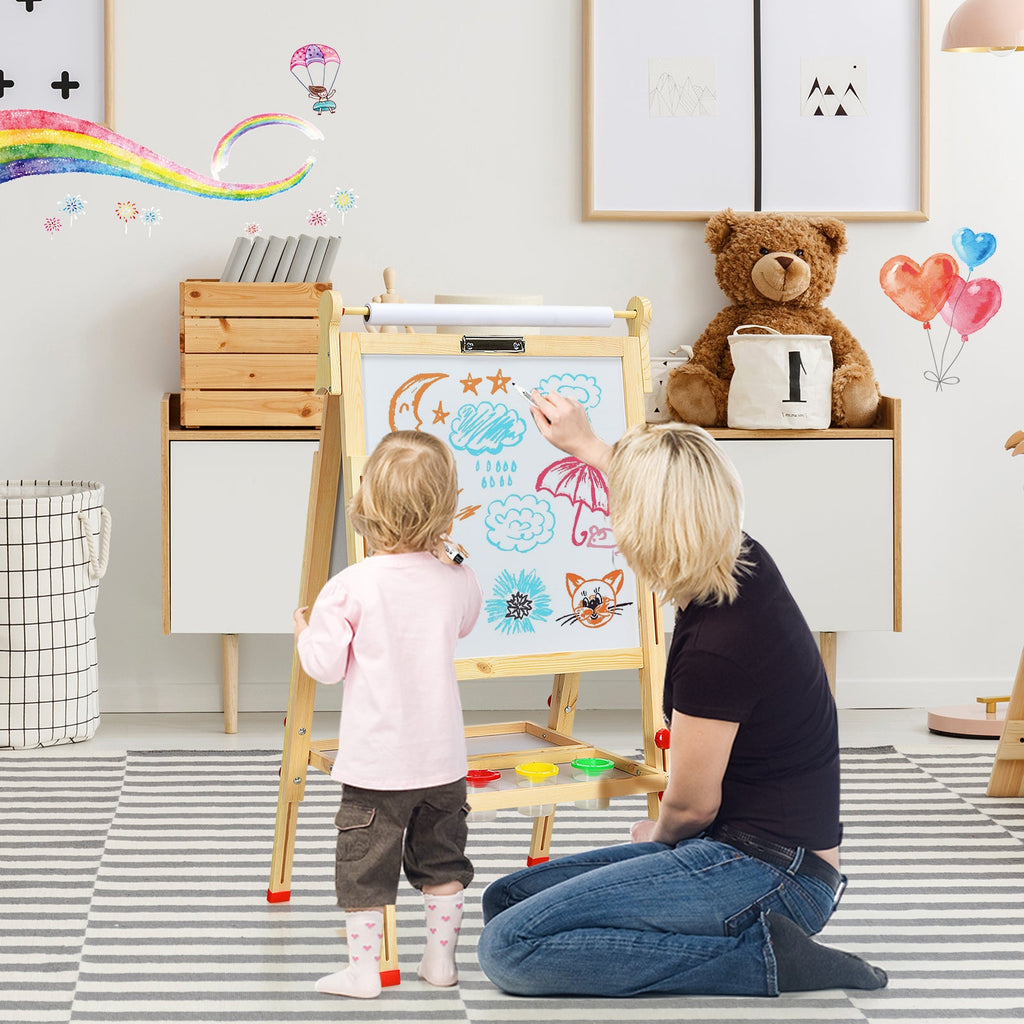 Kids Art Easel Double Sided Adjustable Drawing Board Paper ...