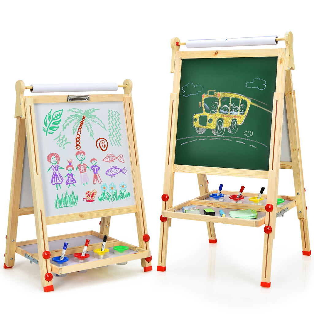 Kids Art Easel Double Sided Adjustable Drawing Board Paper ...