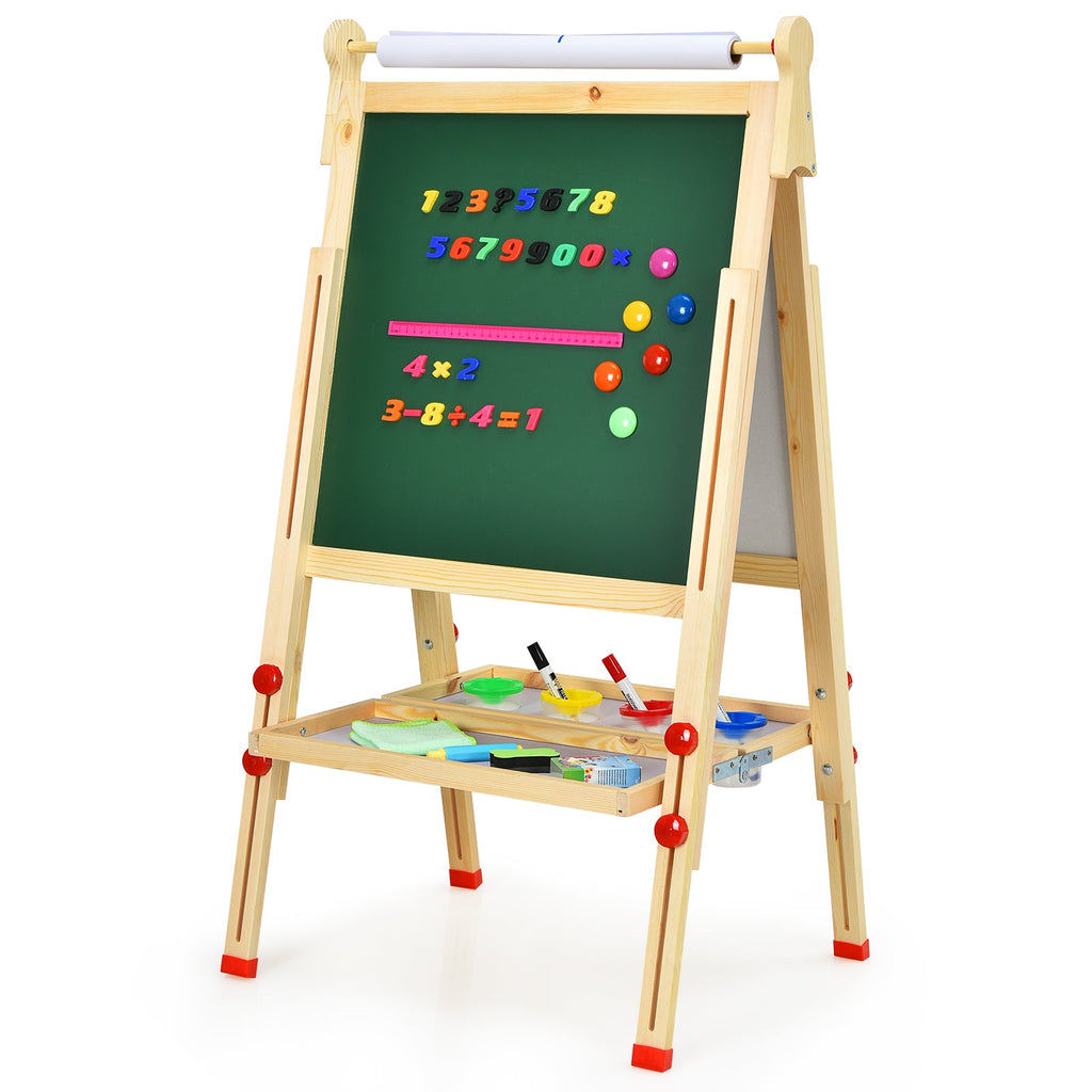 Kids Art Easel Double Sided Adjustable Drawing Board Paper ...