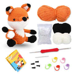 Beginner Crochet Animal Kit Yarn Tools Video Tutorial DIY