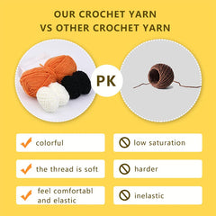 Beginner Crochet Animal Kit Yarn Tools Video Tutorial DIY