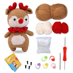 Beginner Crochet Animal Kit Yarn Tools Video Tutorial DIY