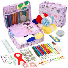Beginner Crochet Kit Hook Set Yarn Portable Knitting Supplies
