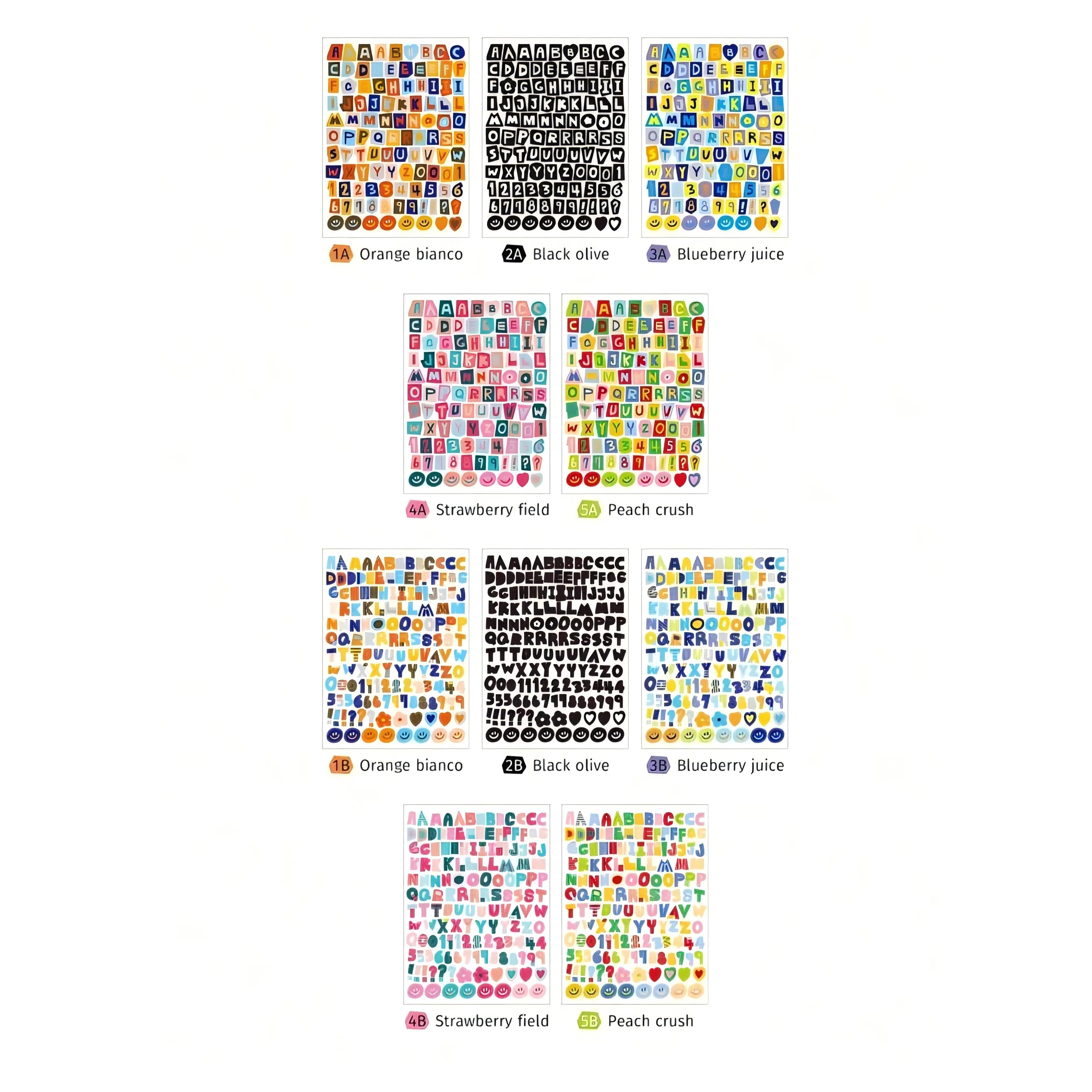 10pcs/Set Colorful Alphabet & Number Sticker For Diy Scrapbook Decoration, Water-Resistant With No Trace