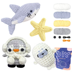 Animal Crochet Kit Beginner Starter Set DIY Knitting Supplies