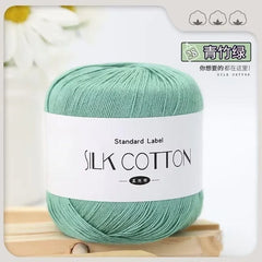 Silk Cotton Milk Yarn Soft Crochet Knitting Thread 50g