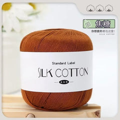 Silk Cotton Milk Yarn Soft Crochet Knitting Thread 50g