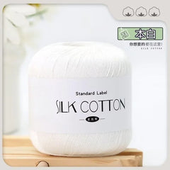 Silk Cotton Milk Yarn Soft Crochet Knitting Thread 50g