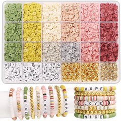 DIY Clay Beads Bracelet Kit Letter Beads Jewelry Making
