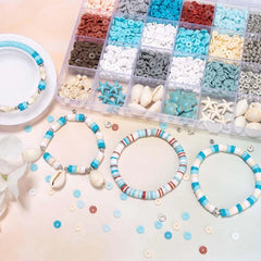 Ocean Summer Bracelet Kit Clay Beads DIY Jewelry Making
