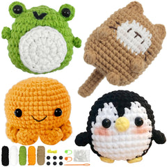 Animal Crochet Kit Beginner Starter Set DIY Knitting Supplies