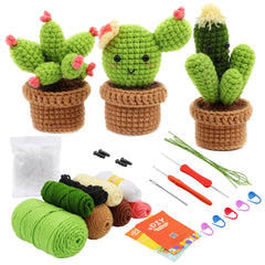 Beginner Crochet Kit Complete Supplies Video Tutorial DIY Craft