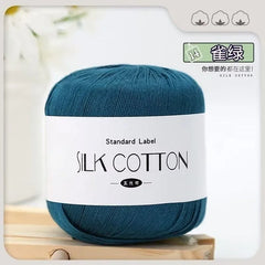 Silk Cotton Milk Yarn Soft Crochet Knitting Thread 50g