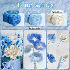Chenille Stems 30cm Pipe Cleaners - DIY Craft Supplies for Handmade Flowers & Art Projects