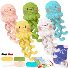 Animal Crochet Kit Beginner Starter Set DIY Knitting Supplies