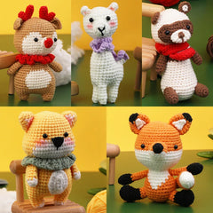 Beginner Crochet Animal Kit Yarn Tools Video Tutorial DIY