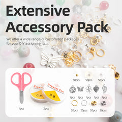 Glass Beads Bracelet Kit 28 Colors Crystal Gemstone DIY