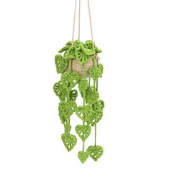 Crochet Hanging Plant Kit Easy DIY Yarn Knitting Tools