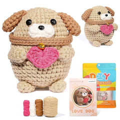 Beginner Crochet Animal Kit Yarn Tools Video Tutorial DIY