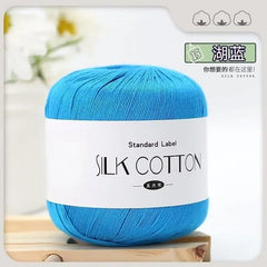 Silk Cotton Milk Yarn Soft Crochet Knitting Thread 50g