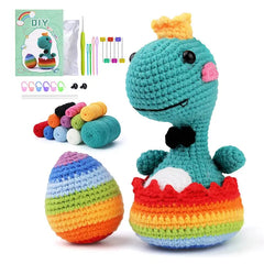 Dinosaur Crochet Kit Handmade Woven Doll DIY Knitting Set