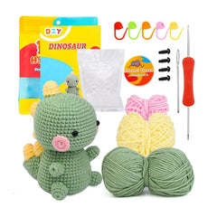 Dinosaur Crochet Kit Handmade Woven Doll DIY Knitting Set