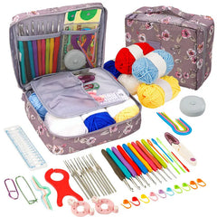 Beginner Crochet Kit Hook Set Yarn Portable Knitting Supplies