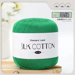 Silk Cotton Milk Yarn Soft Crochet Knitting Thread 50g