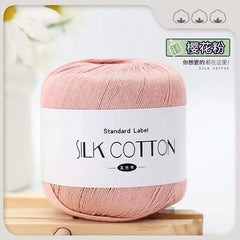 Silk Cotton Milk Yarn Soft Crochet Knitting Thread 50g