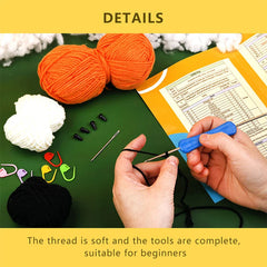 Beginner Crochet Animal Kit Yarn Tools Video Tutorial DIY