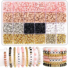 DIY Clay Beads Bracelet Kit Letter Beads Jewelry Making