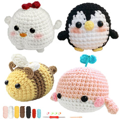 Animal Crochet Kit Beginner Starter Set DIY Knitting Supplies