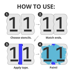 Curb Stencil Kit For Address Painting