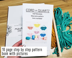 Beginner DIY Macrame craft kit. Macrame wall hanging kit, Craft kits for adults and kids. DIY boho wall decor. Macrame tutorial kit