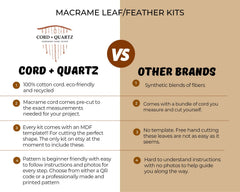 Macrame leaf/feather DIY craft kit. DIY home decor.