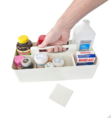 Enjoy Organizer - Stackable Portable Plastic Caddy with Handle | Desk, Makeup, Dorm Caddy(Made In Usa)