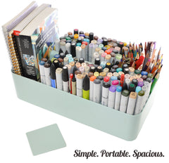 Enjoy Organizer - Stackable Portable Plastic Caddy with Handle | Desk, Makeup, Dorm Caddy(Made In Usa)